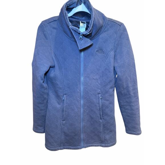 The North Face Women Small Caroluna Quilted Fleece Jacket Purple Fuzzy Lining - Picture 5 of 9